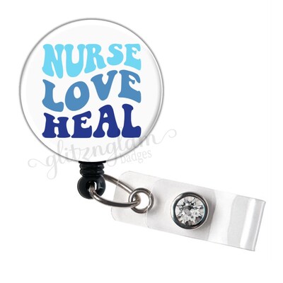 Nurse Retractable Badge Reel, Registered Nurse Retractable Badge, CNA Badge Holder, Assistant Badge Reel, Student Nurse Badge Holder GG6288B - image1